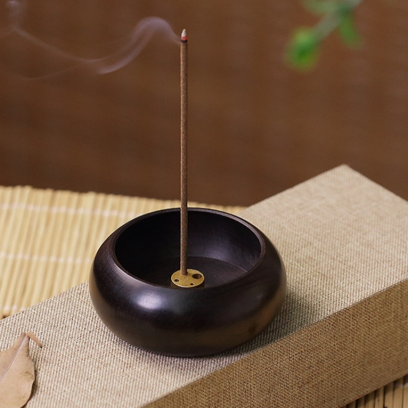 Home Fragrance Plug In - Wooden Bowl Type Mini Incense Holder