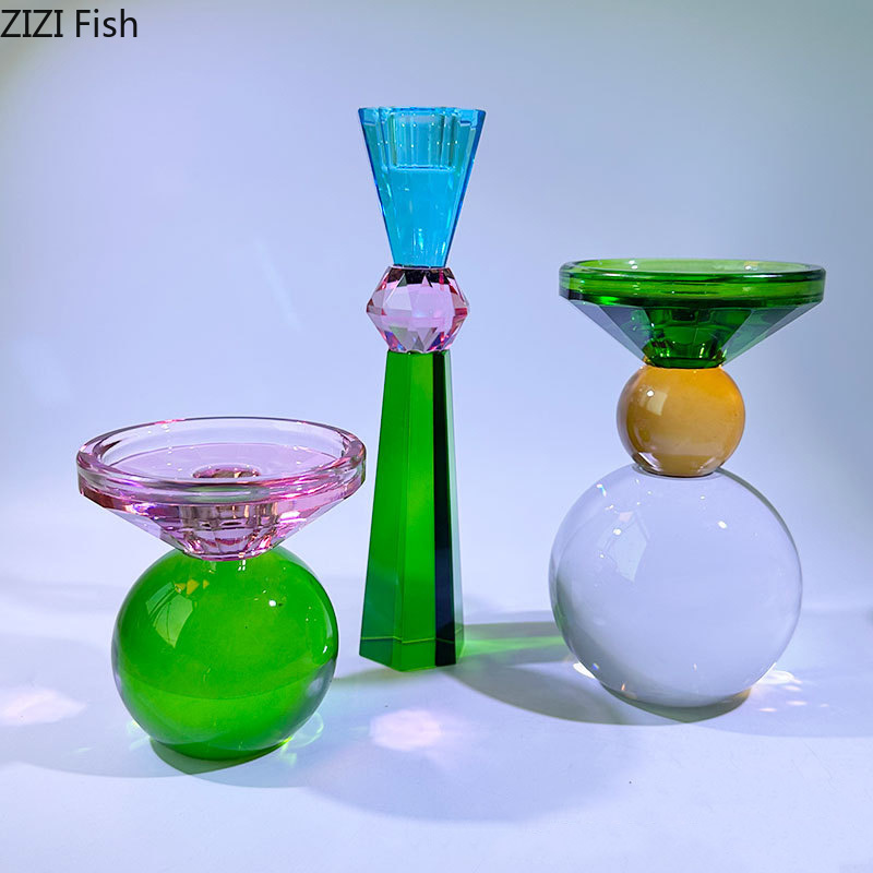 Wax Melt Burner - Colorful Crystal Candle Holders Desk Decoration