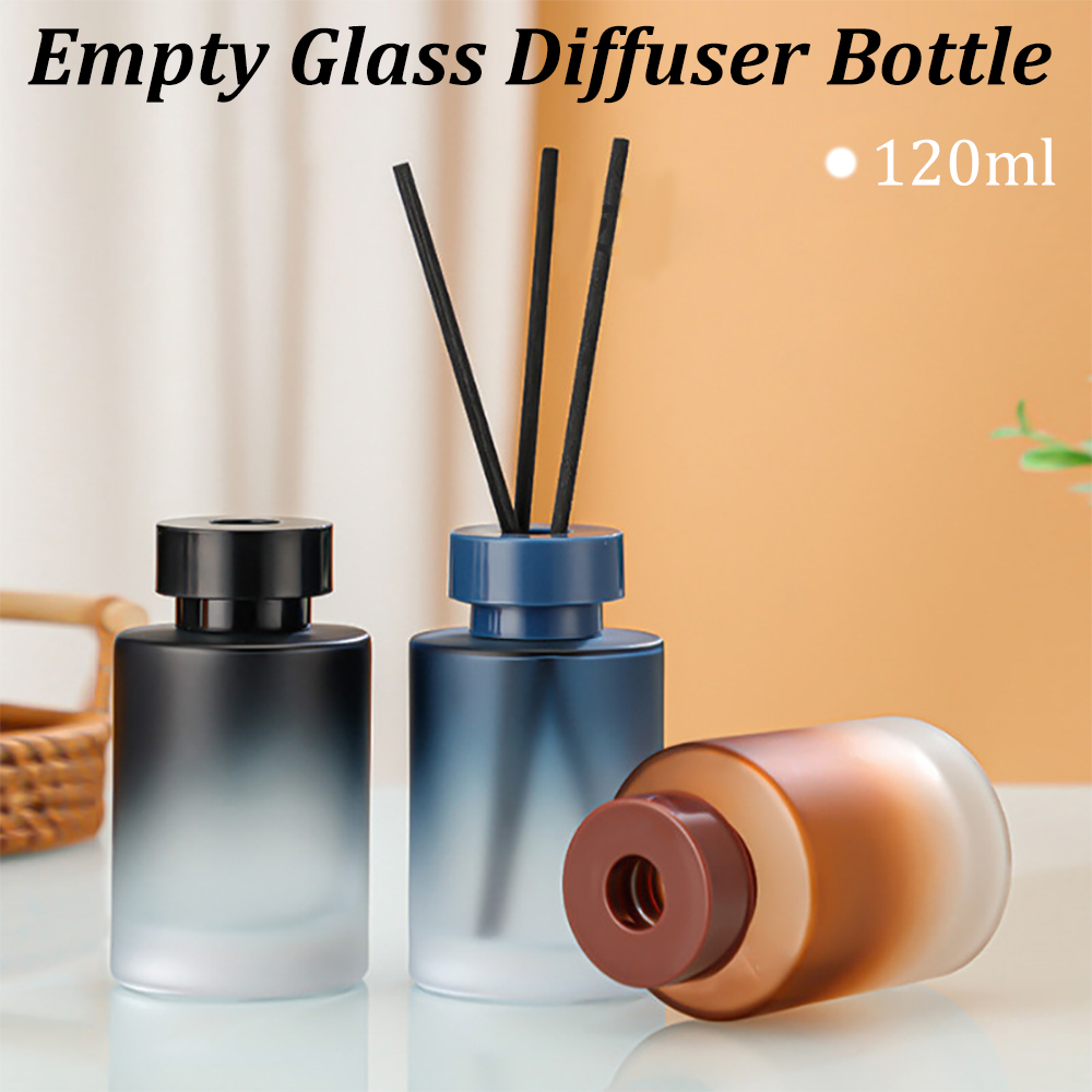Home Fragrance Jar - 120ML Empty Glass Diffuser Bottle Refillable