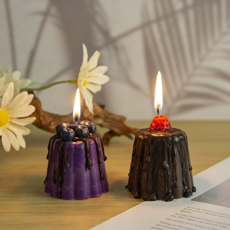 1Pc Cute Pudding Aromatherapy  - đánh giá và giá Home Fragrance Blueberry Scented Candle