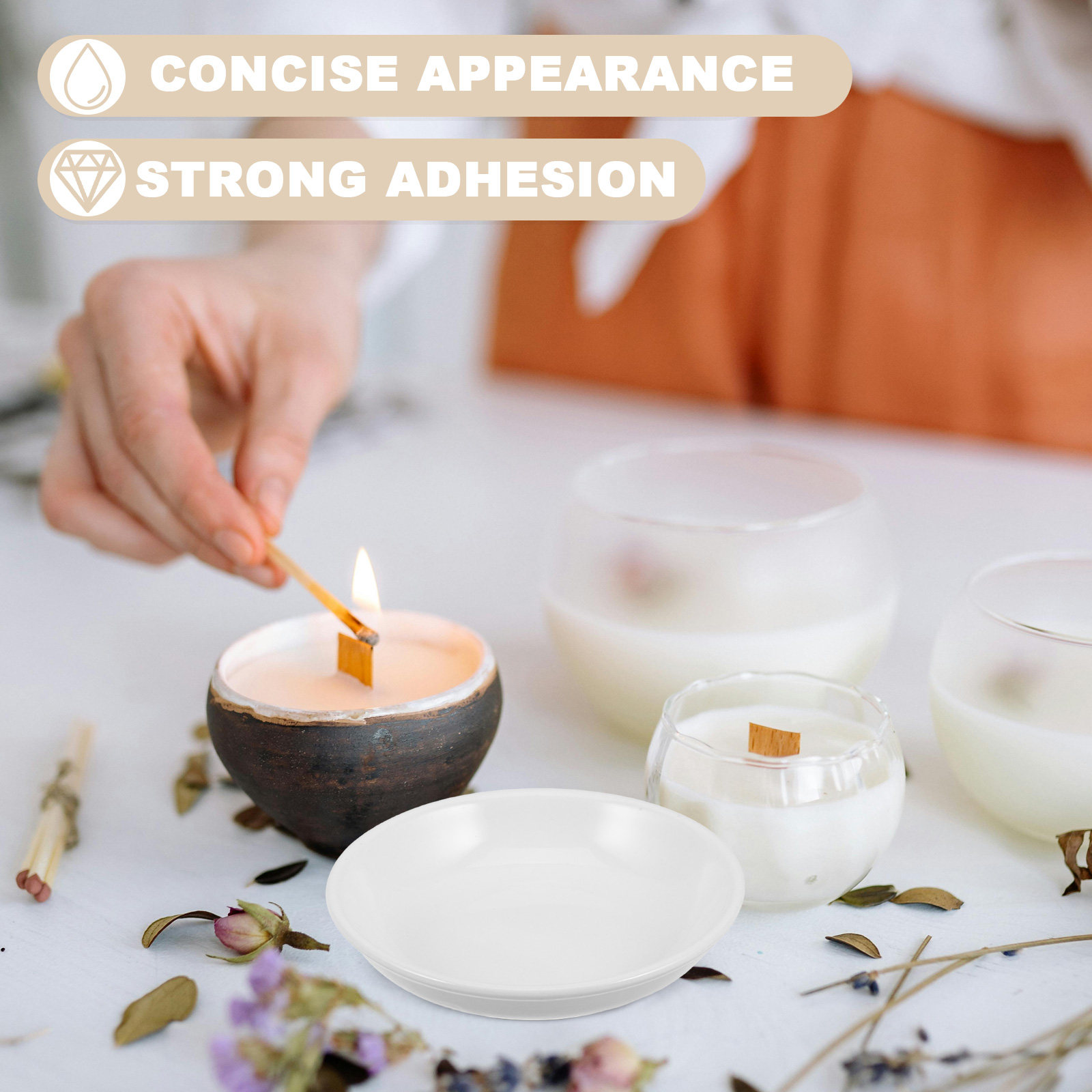 5Pcs 4 Inch Small Round Cerami - đánh giá và giá Wax Melt Burner