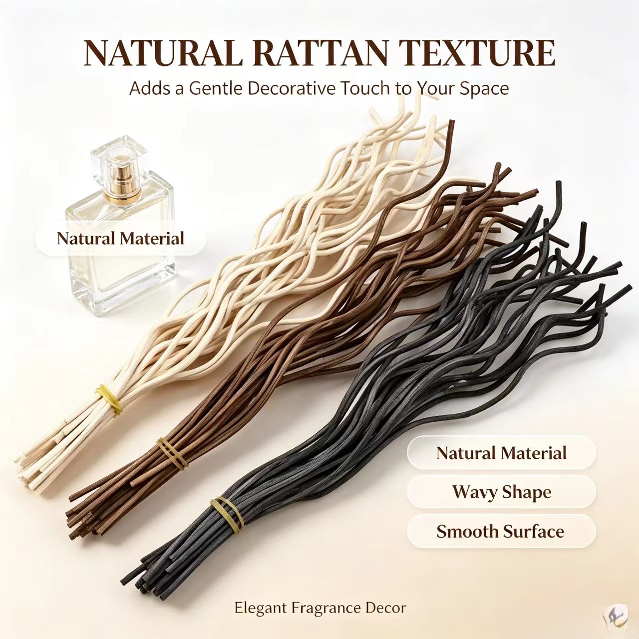 20Pcs Long Wavy Rattan Reed Di - đánh giá và giá Home Fragrance Janzen
