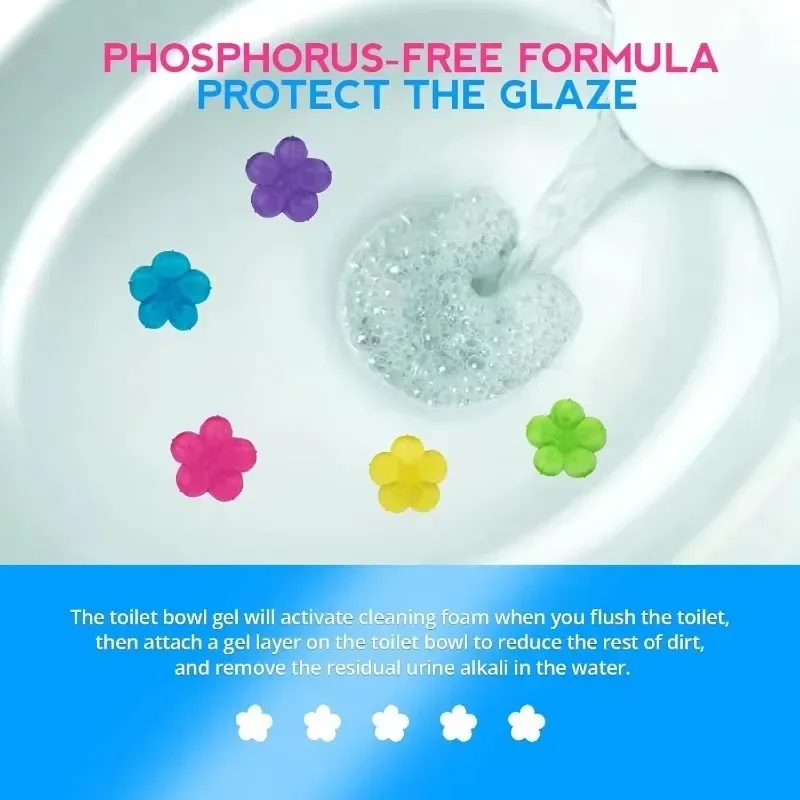 1/20pcs Flower Toilet Cleaner  - đánh giá và giá Home Fragrance Gel